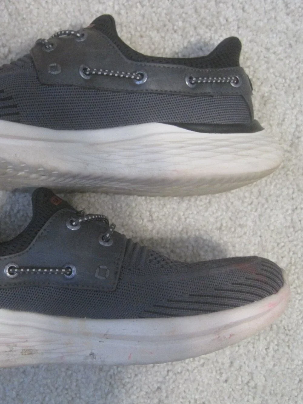 SKECHERS MEN'S LAWSON SLIP-INS CHARCOAL GRAY SNEAKER BOAT SHOES 8.5 $89.99